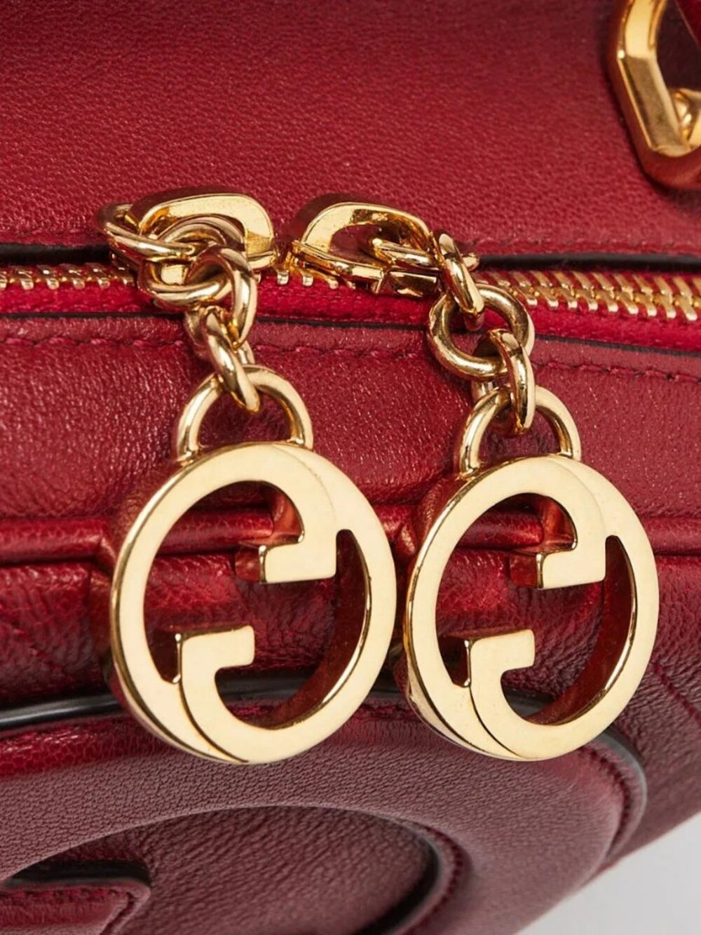 Gucci Red Leather Small Top Handle Blondie Bag - Picture 6 of 10